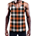 Halloween Buffalo Plaid Pattern Print Men's Workout Tank Top