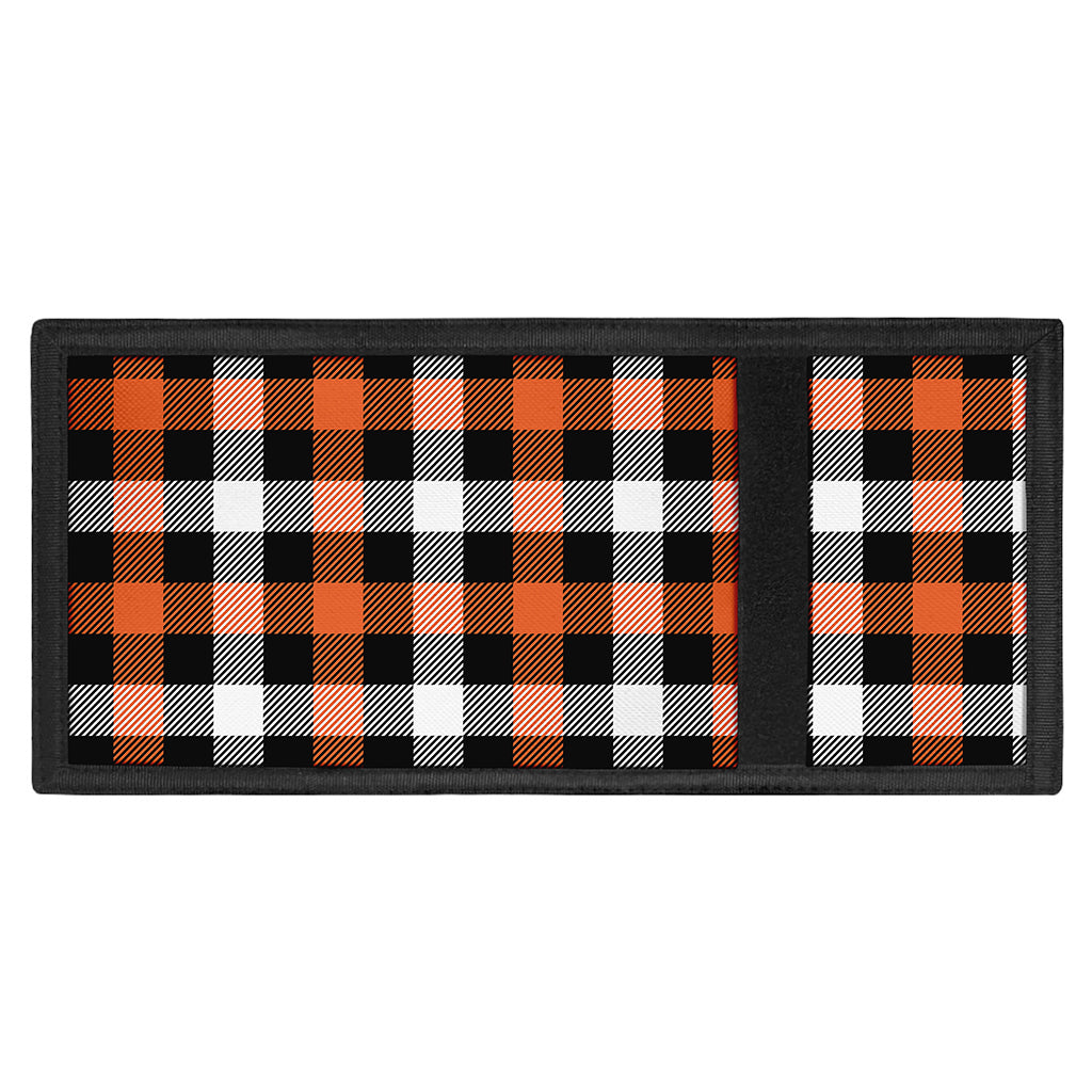 Halloween Buffalo Plaid Pattern Print Trifold Wallet
