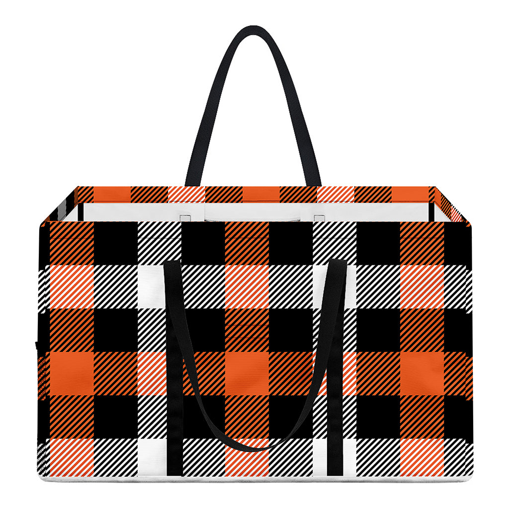 Halloween Buffalo Plaid Pattern Print Utility Tote Bag