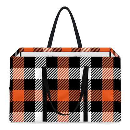 Halloween Buffalo Plaid Pattern Print Utility Tote Bag