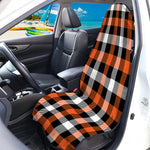 Halloween Buffalo Plaid Pattern Print Waterproof Car Seat Cover