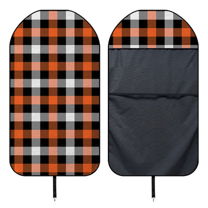 Halloween Buffalo Plaid Pattern Print Waterproof Car Seat Cover