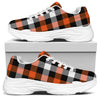 Halloween Buffalo Plaid Pattern Print White Chunky Shoes