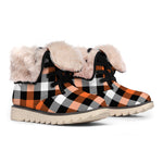 Halloween Buffalo Plaid Pattern Print Winter Boots