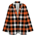Halloween Buffalo Plaid Pattern Print Women's Blazer