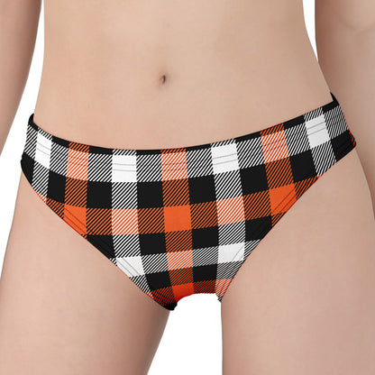 Halloween Buffalo Plaid Pattern Print Women's Panties