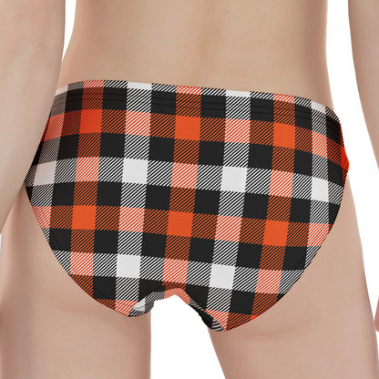 Halloween Buffalo Plaid Pattern Print Women's Panties