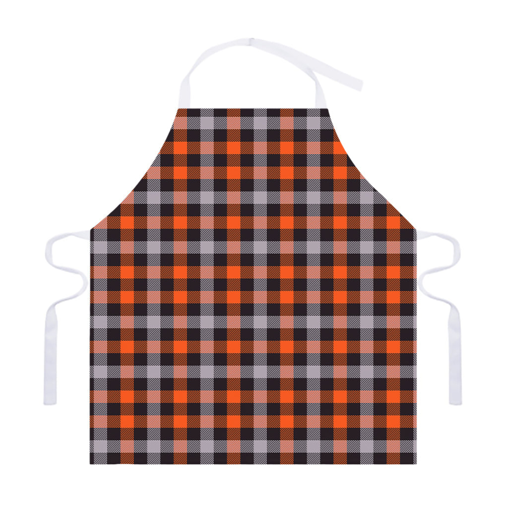 Halloween Buffalo Plaid Print Adjustable Apron