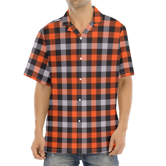 Halloween Buffalo Plaid Print Aloha Shirt