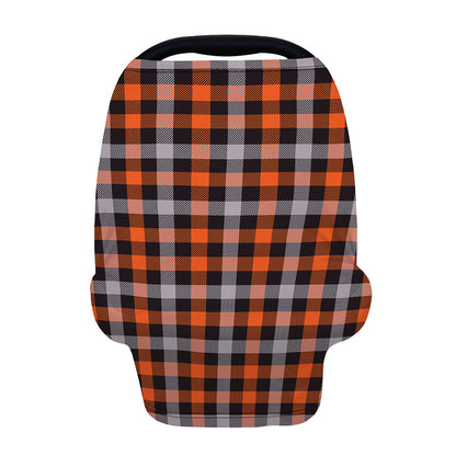 Halloween Buffalo Plaid Print Baby Seat Cover