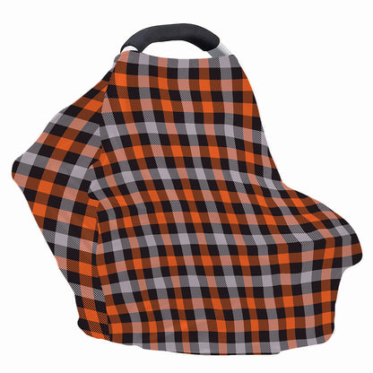 Halloween Buffalo Plaid Print Baby Seat Cover