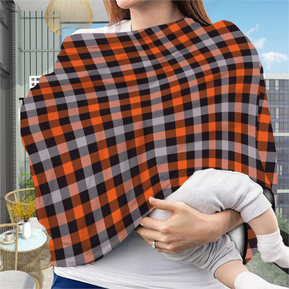 Halloween Buffalo Plaid Print Baby Seat Cover