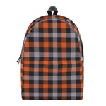 Halloween Buffalo Plaid Print Backpack