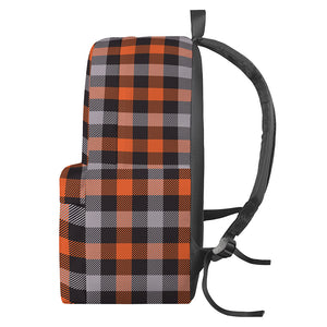 Halloween Buffalo Plaid Print Backpack