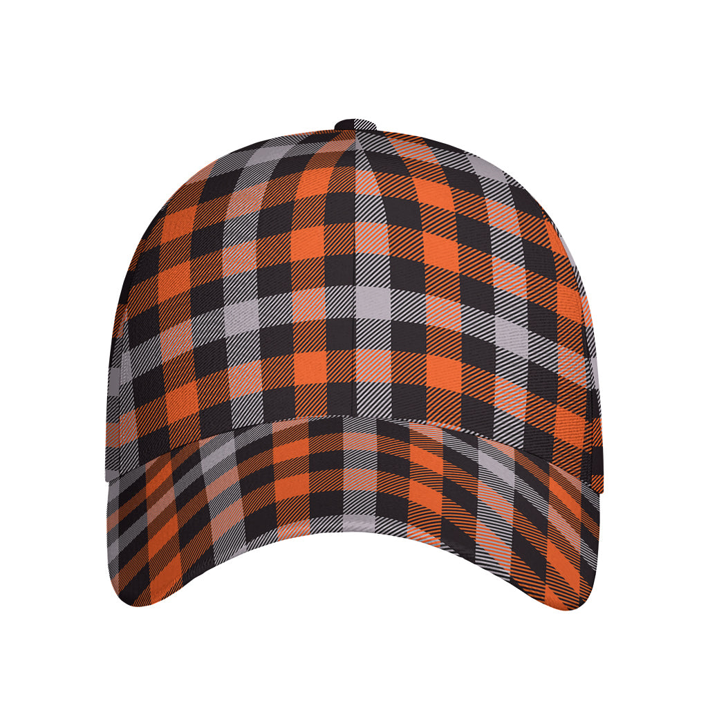 Halloween Buffalo Plaid Print Baseball Cap