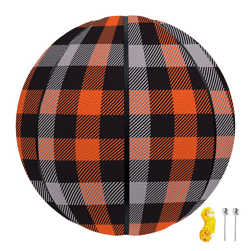 Halloween Buffalo Plaid Print Basketball