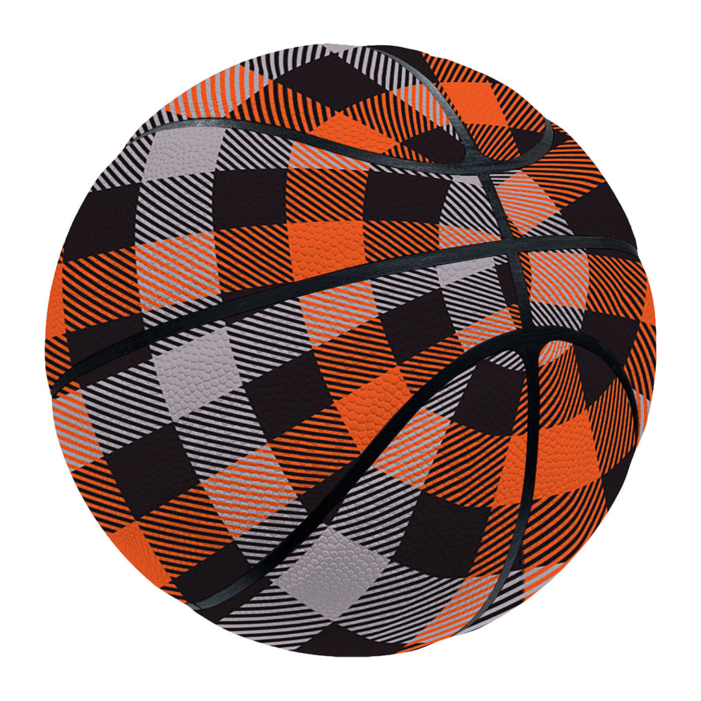 Halloween Buffalo Plaid Print Basketball