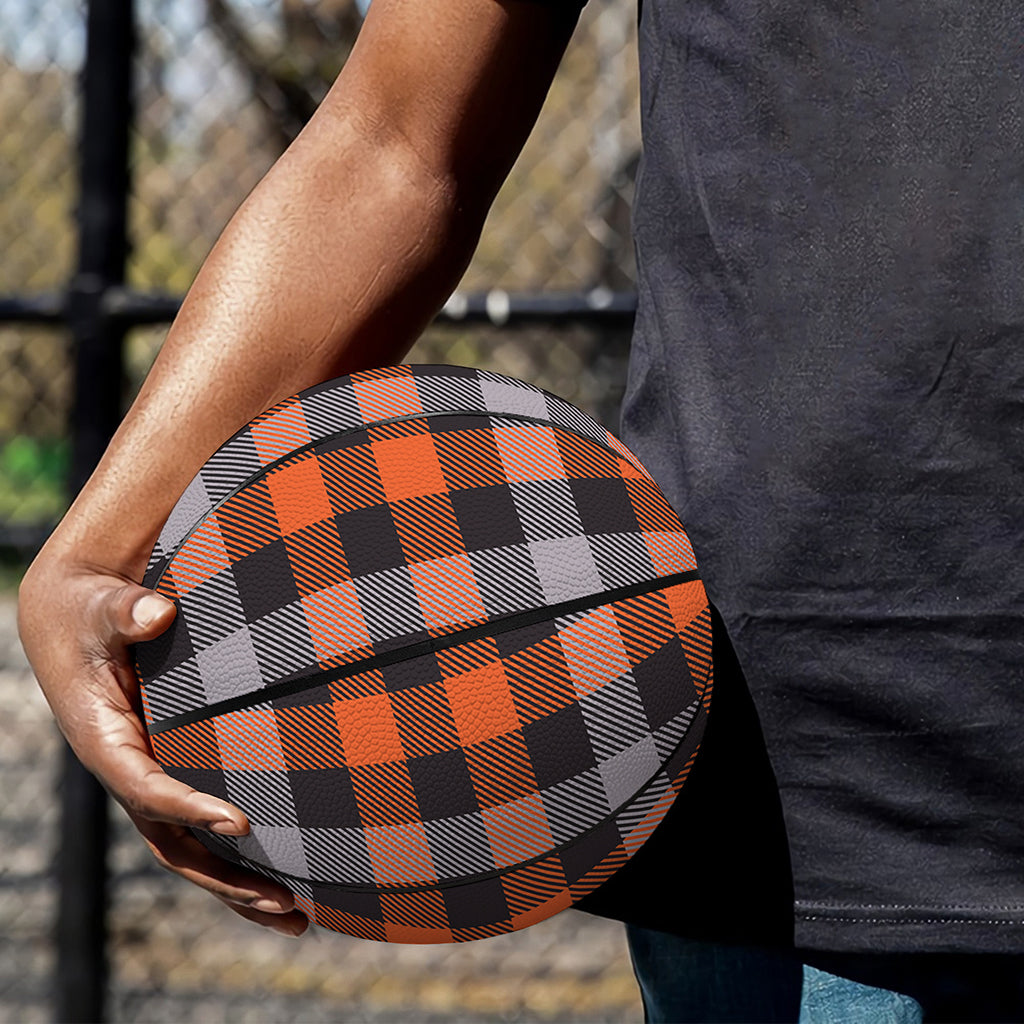 Halloween Buffalo Plaid Print Basketball
