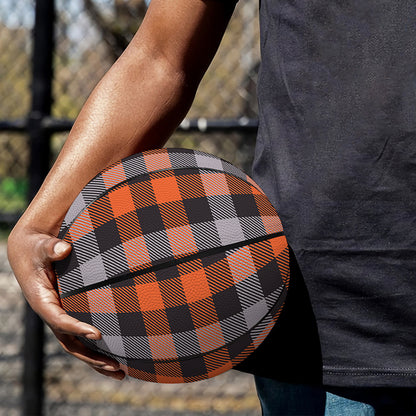 Halloween Buffalo Plaid Print Basketball