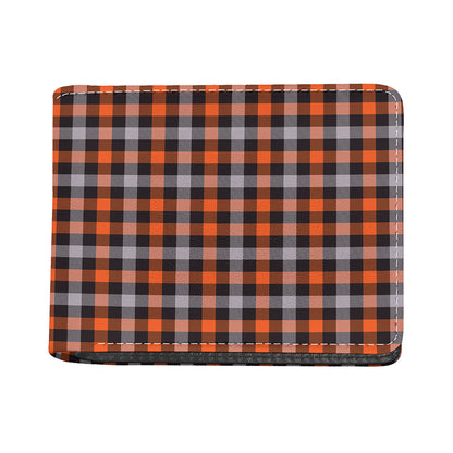 Halloween Buffalo Plaid Print Bifold Wallet