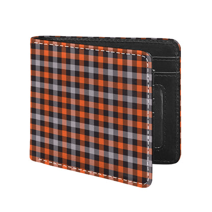 Halloween Buffalo Plaid Print Bifold Wallet