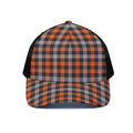 Halloween Buffalo Plaid Print Black Mesh Trucker Hat