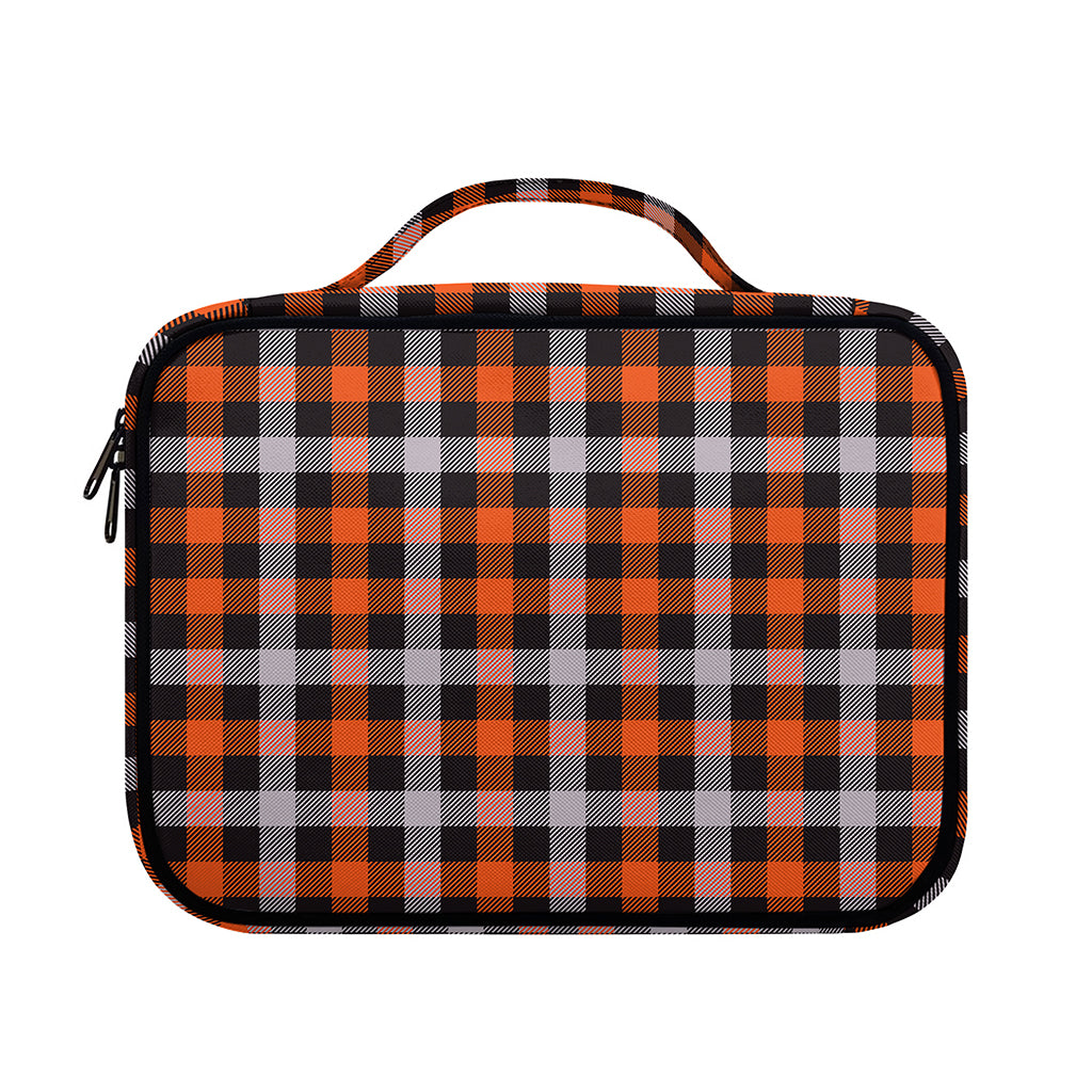Halloween Buffalo Plaid Print Briefcase Bible Bag