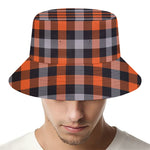 Halloween Buffalo Plaid Print Bucket Hat