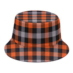 Halloween Buffalo Plaid Print Bucket Hat