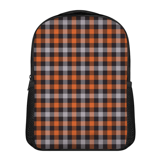 Halloween Buffalo Plaid Print Casual Backpack