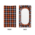 Halloween Buffalo Plaid Print Changing Pad Cover