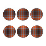 Halloween Buffalo Plaid Print Coaster Set