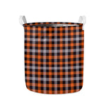Halloween Buffalo Plaid Print Collapsible Laundry Basket