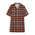Halloween Buffalo Plaid Print Cotton Hawaiian Shirt