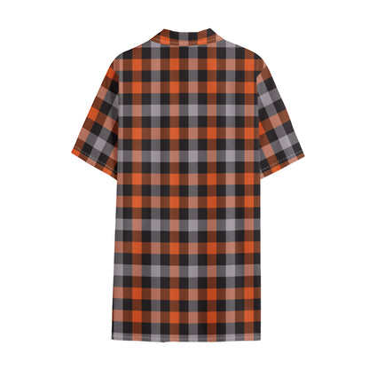Halloween Buffalo Plaid Print Cotton Hawaiian Shirt