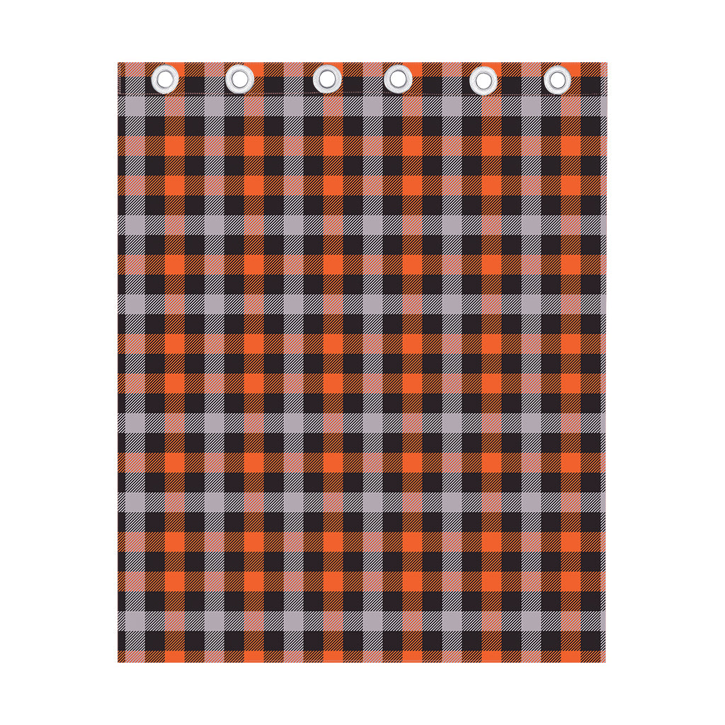 Halloween Buffalo Plaid Print Curtain