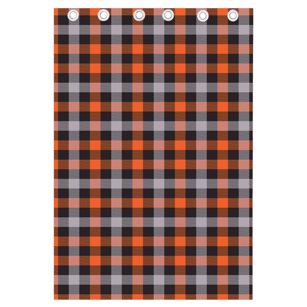 Halloween Buffalo Plaid Print Curtain