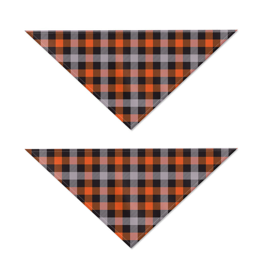 Halloween Buffalo Plaid Print Dog Bandana