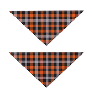 Halloween Buffalo Plaid Print Dog Bandana