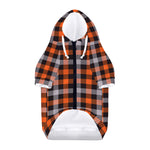 Halloween Buffalo Plaid Print Dog Zip Up Hoodie