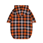 Halloween Buffalo Plaid Print Dog Zip Up Hoodie