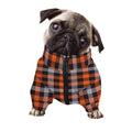 Halloween Buffalo Plaid Print Dog Zip Up Jacket
