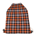 Halloween Buffalo Plaid Print Drawstring Bag