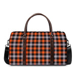 Halloween Buffalo Plaid Print Duffle Bag
