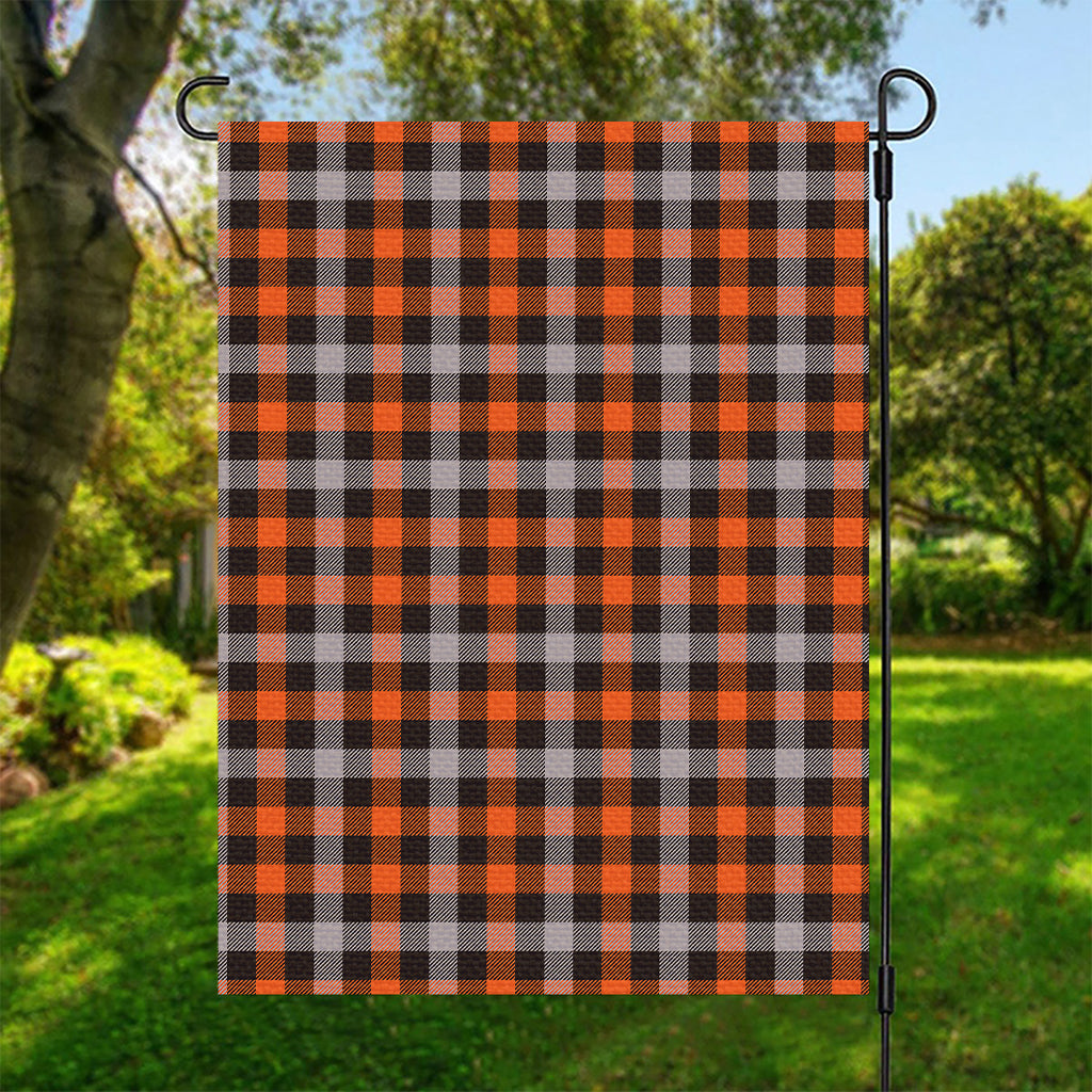 Halloween Buffalo Plaid Print Garden Flag