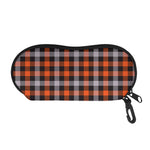 Halloween Buffalo Plaid Print Glasses Case