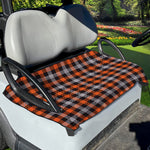 Halloween Buffalo Plaid Print Golf Cart Seat Cover