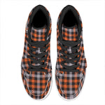 Halloween Buffalo Plaid Print High Top Leather Sneakers