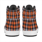 Halloween Buffalo Plaid Print High Top Leather Sneakers