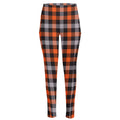 Halloween Buffalo Plaid Print High-Waisted Pocket Leggings